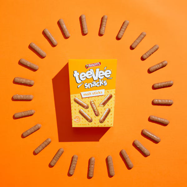Arnott's TeeVee Snacks Malt Sticks Chocolate Biscuits 175g