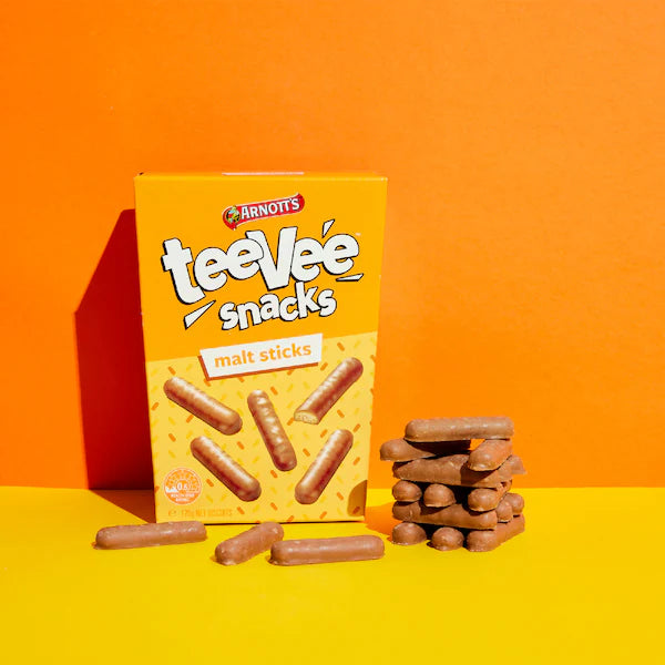 Arnott's TeeVee Snacks Malt Sticks Chocolate Biscuits 175g