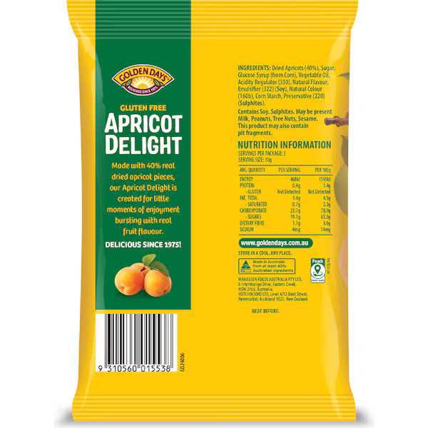 Golden Days - Fruit Snacks Bites Apricot Delight 150g (EXCLUSIVE)