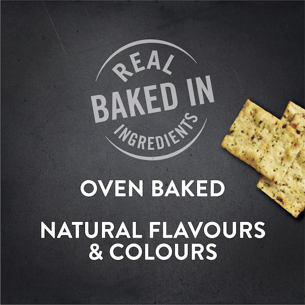 Red Rock Deli Gourmet Crackers Murray River Pink Salt & Black Pepper 130g (EXCLUSIVE)