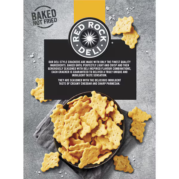 Red Rock Deli Style Cheddar & Parmesan Crackers 135g (EXCLUSIVE)
