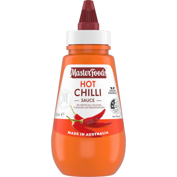 Masterfoods Squeezy Hot Chilli Sauce 250ml (EXCLUSIVE)