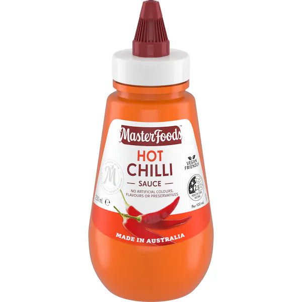 Masterfoods Squeezy Hot Chilli Sauce 250ml (EXCLUSIVE)