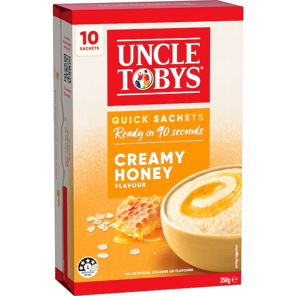 Uncle Tobys Oats Sachets Creamy Honey 10 pack 350g (Exclusive)