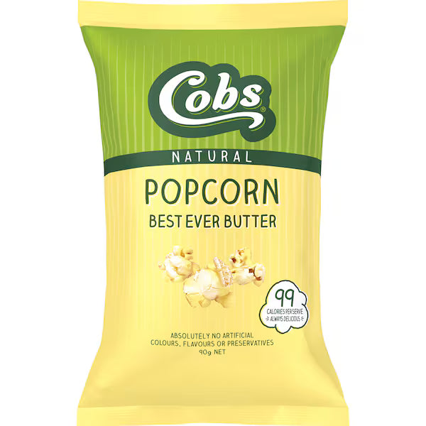 Cobs Natural Popcorn Best Ever Butter 90g (Exclusive)