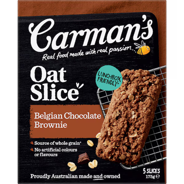 Carman's Oat Slices Belgian Choc Brownies 5 pack (Exclusive)