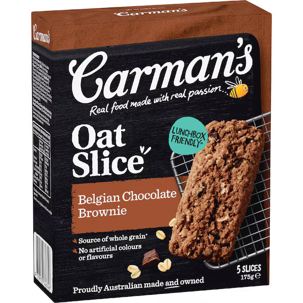 Carman's Oat Slices Belgian Choc Brownies 5 pack (Exclusive)