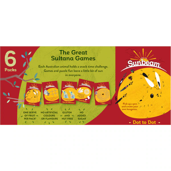 Sunbeam Sultanas & Apple 6 pack x 25g (EXCLUSIVE)