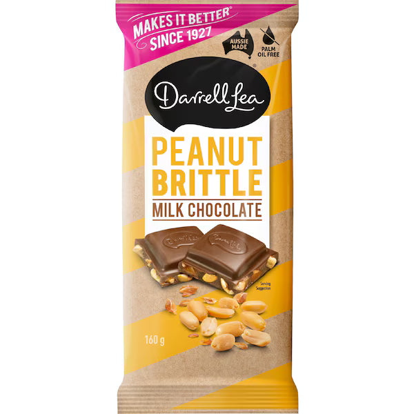 Darrell Lea Block Peanut Brittle Chocolate 160g
