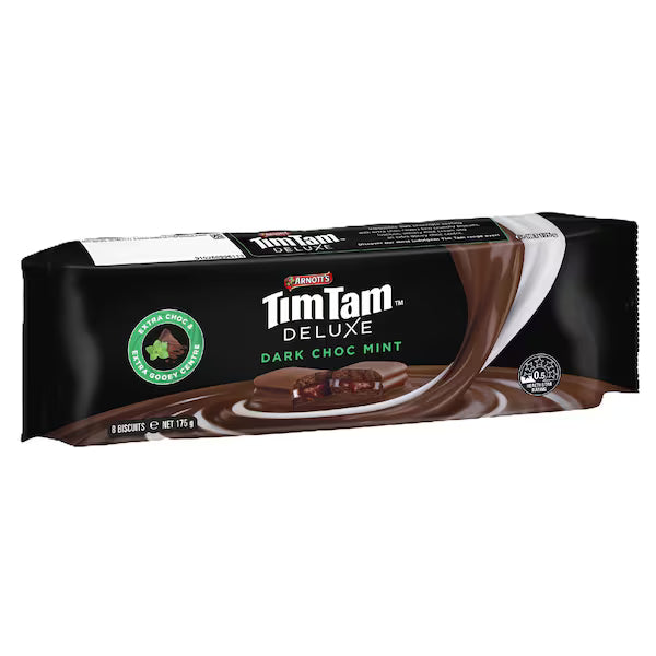 Arnott's Tim Tam DELUXE Dark Choc Mint Chocolate Biscuits 175g (Exclusive)