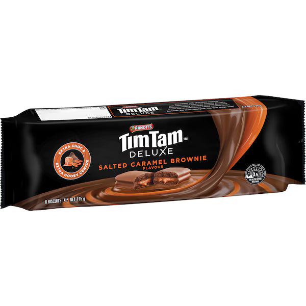 Arnott's Tim Tam DELUXE Salted Caramel Brownie Chocolate Biscuits 175g (Exclusive)