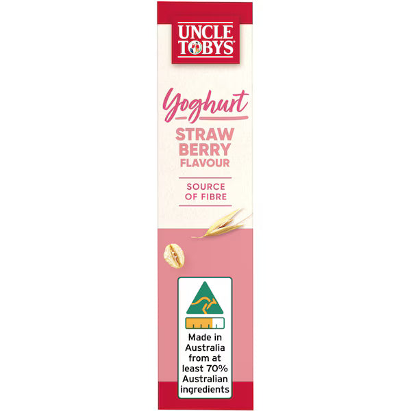 Uncle Tobys Muesli Yoghurt & Strawberry Bars 6 pack 185g (EXCLUSIVE)
