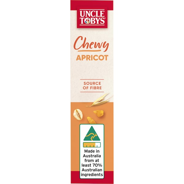 Uncle Tobys Muesli Bars Chewy Apricot 6 pack 185g (EXCLUSIVE)