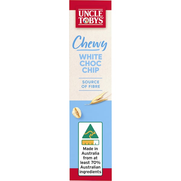 Uncle Tobys Muesli Bars Chewy White Choc Chip 6 pack