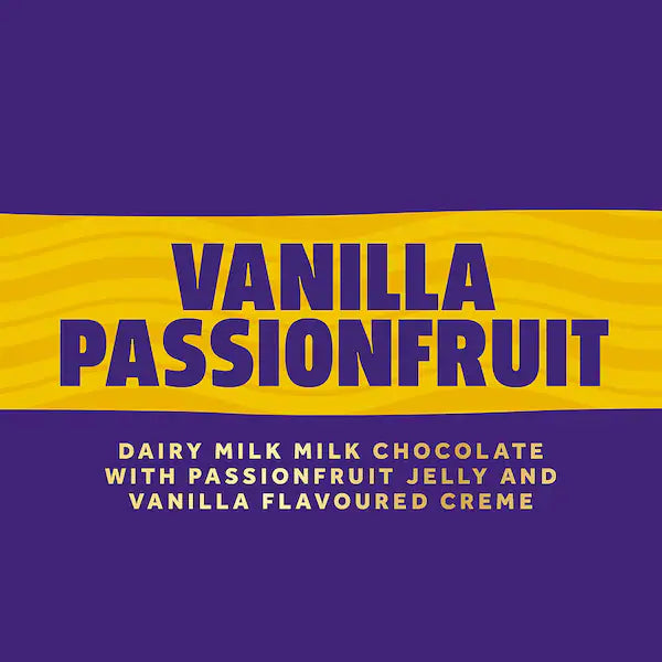 Cadbury Dairy Milk Slices Vanilla Passionfruit Chocolate Block 180g