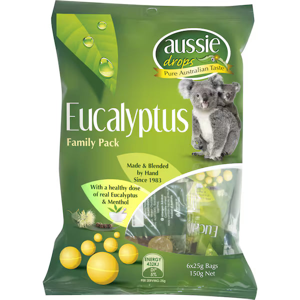 Aussie Drops - Eucalyptus Share Pack 150g bag (EXCLUSIVE)