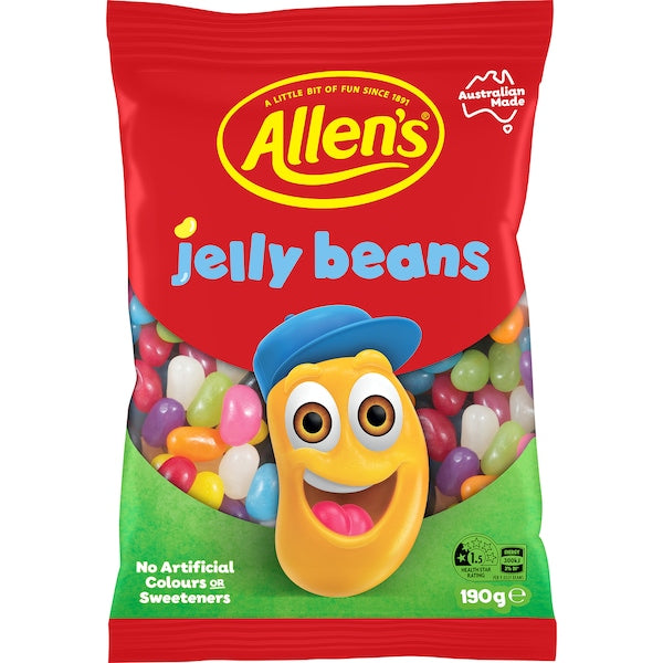 Allen's Jelly Beans Lollies Bag 190g (EXCLUSIVE)