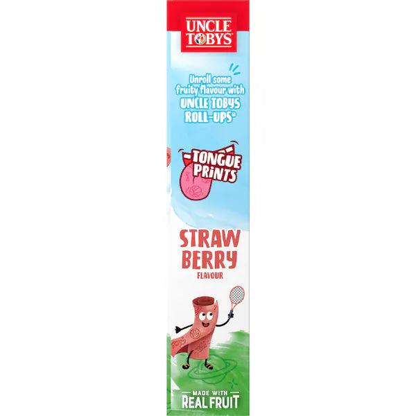 Uncle Tobys Roll Ups Strawberry Fun Prints 6 pack 94G (Exclusive)