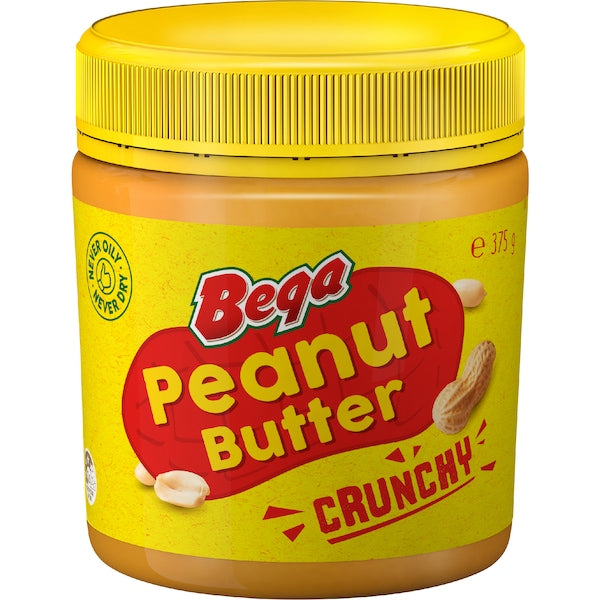 Bega Peanut Butter Crunchy 375g (EXCLUSIVE)