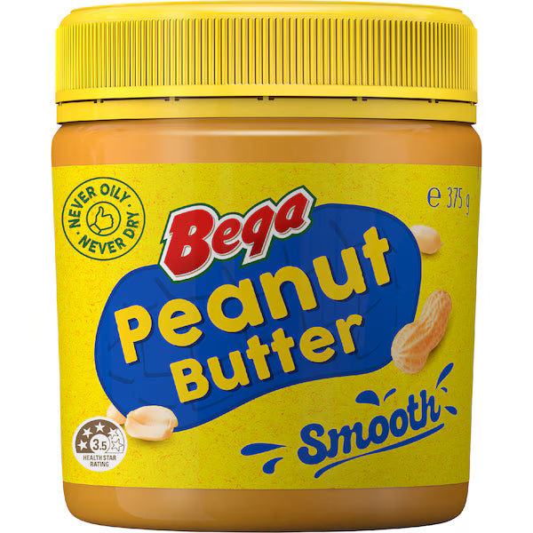 Bega Peanut Butter Smooth 375g (EXCLUSIVE)
