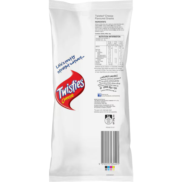 Smiths Twisties Cheese 6 pack -114g