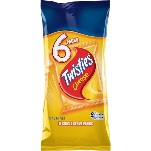 Smiths Twisties Cheese 6 pack -114g