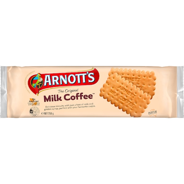 Arnott's Milk Coffee Plain Biscuits Biscuits 250g