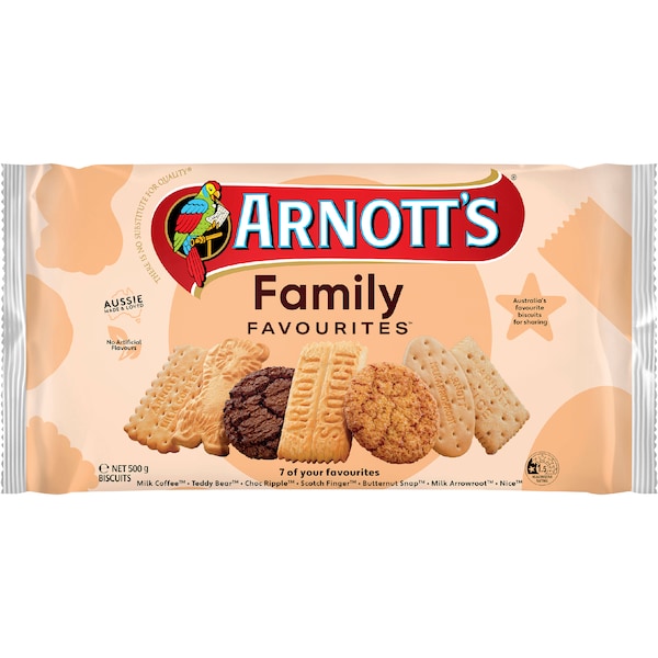Arnott's Family Favourites Assorted Biscuits 500g (EXCLUSIVE)