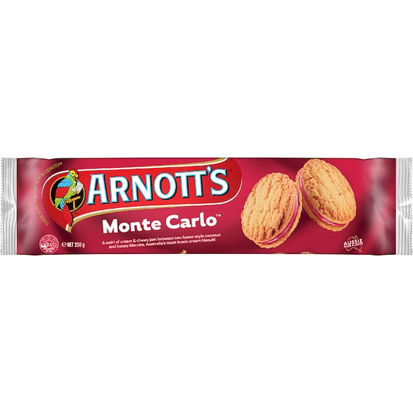 Arnott's Monte Carlo Cream Biscuits 250g(Exclusive)