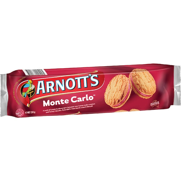 Arnott's Monte Carlo Cream Biscuits 250g(Exclusive)