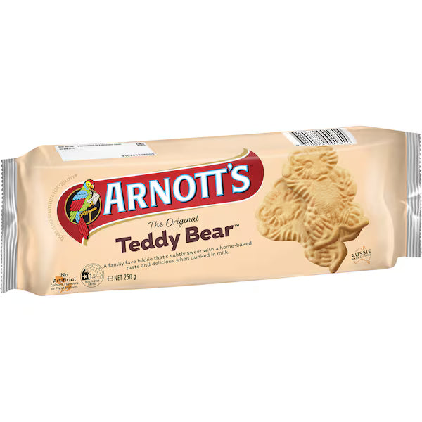 Arnott's Teddy Bear Biscuits 250g (Exclusive)