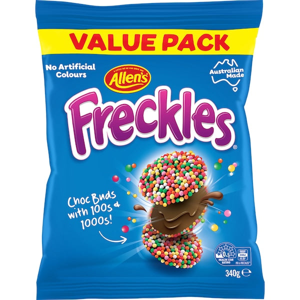 Allen's Chocolate Freckles Buds Family Size Bag  340g (Exclusive)