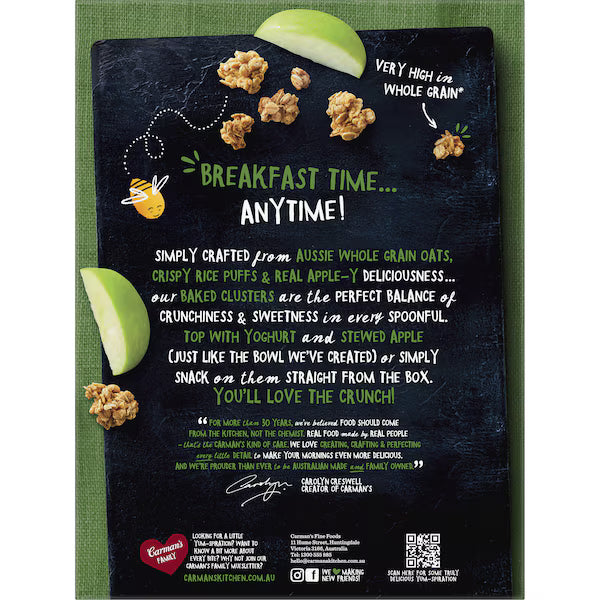 Carman's Aussie Oat Clusters Apple Crunch 450g