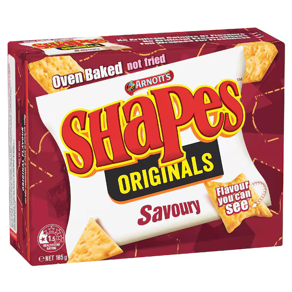 Arnott's Shapes Savoury Cracker Biscuits 185g