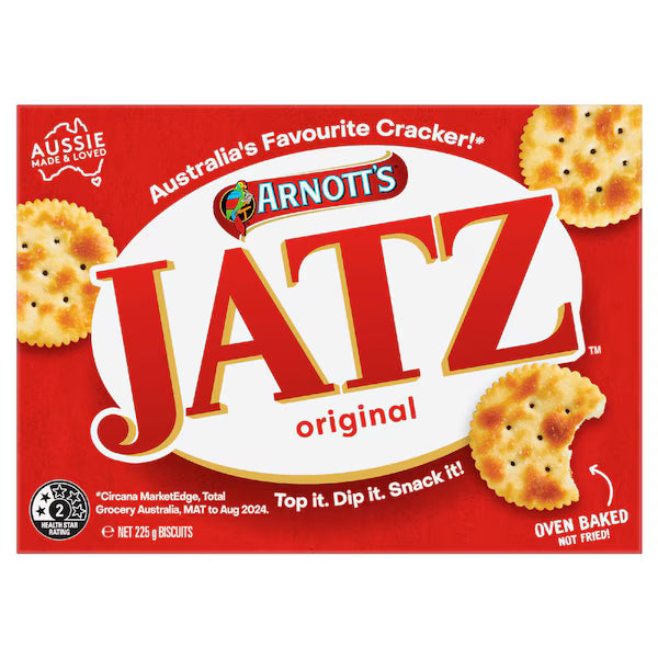 Arnott's Jatz Original Crackers Biscuits 225g (EXCLUSIVE)