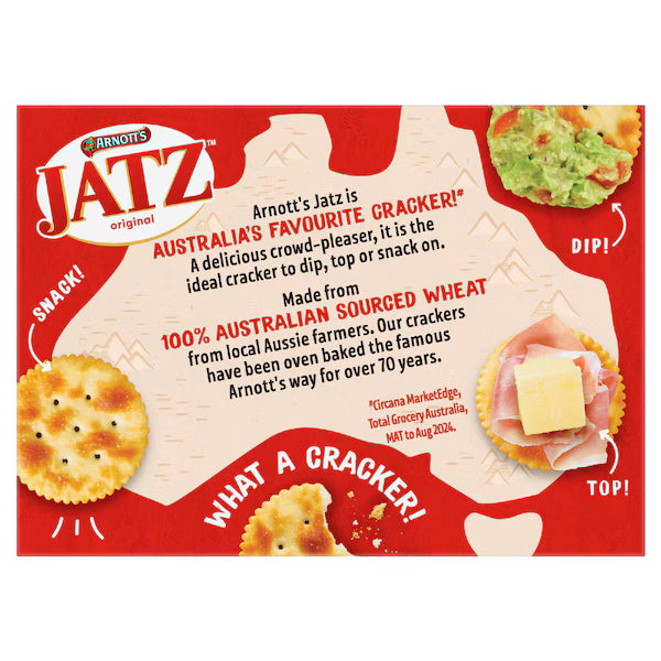 Arnott's Jatz Original Crackers Biscuits 225g (EXCLUSIVE)