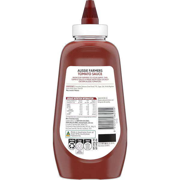 MasterFoods Aussie Farmers Tomato Sauce 500mL (Exclusive)