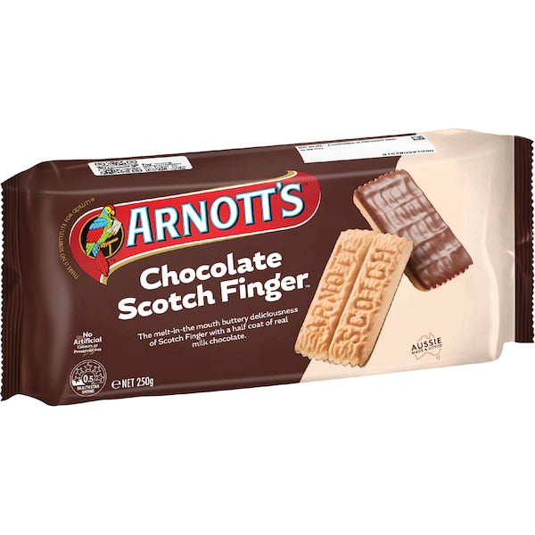 Arnott's Scotch Finger Chocolate Coated Biscuits 250g (EXCLUSIVE)