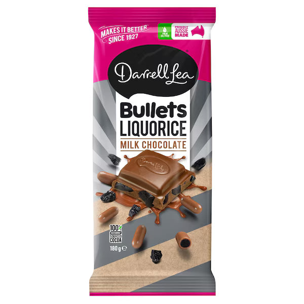 Darrell Lea Block Traditional Liquorice bullet 180g (EXCLUSIVE)