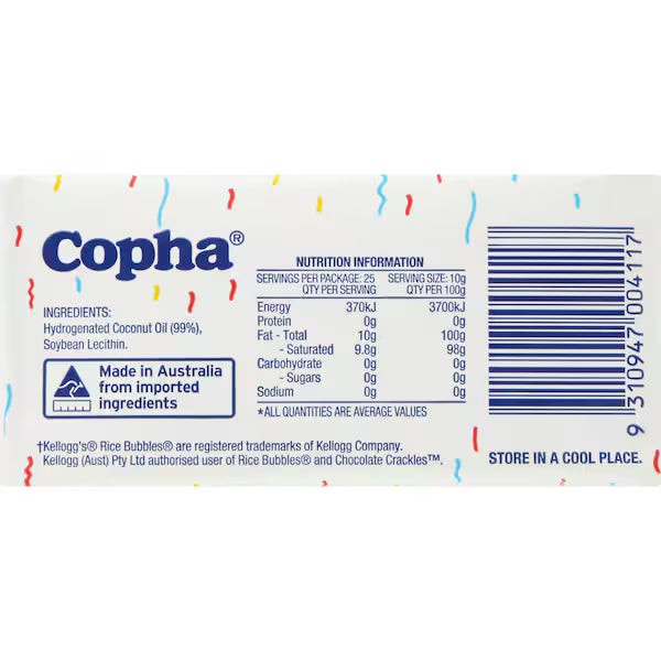 Copha - Oil Solid Cooking Block 250g (EXCLUSIVE)
