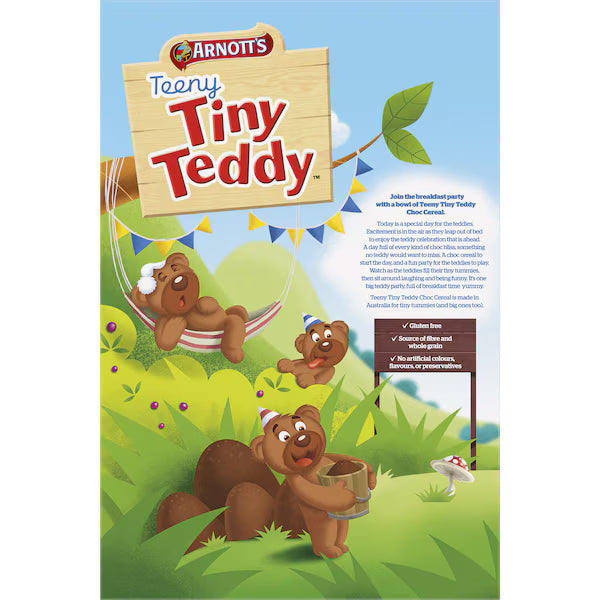 Arnott's Teeny Tiny Teddy Choc Cereal 350g ( Exclusive)