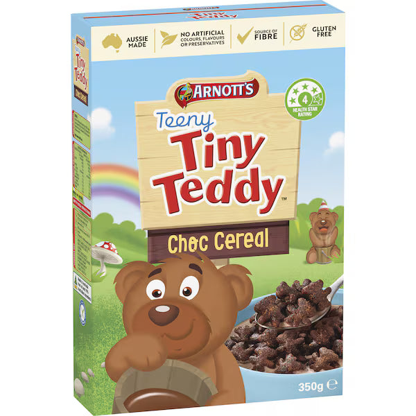 Arnott's Teeny Tiny Teddy Choc Cereal 350g ( Exclusive)
