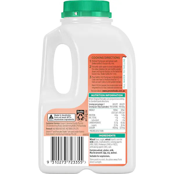 Green's Pancake shake Mix Original Shake 200g