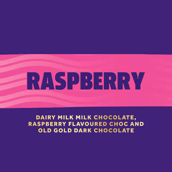 Cadbury Dairy Milk Slices Raspberry Chocolate Block 178g (Exclusive)