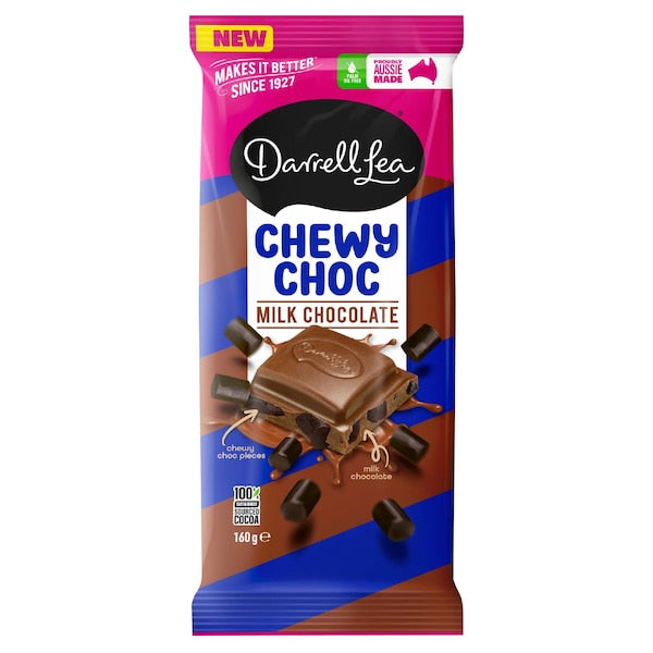 Darrell Lea Block Chewy Choc Milk Chocolate 160g