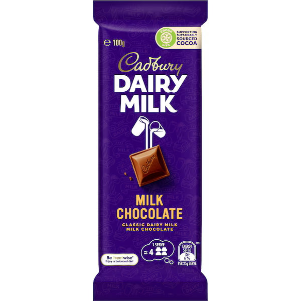 Cadbury Dairy Milk Chocolate Block 100g (Exclusive)