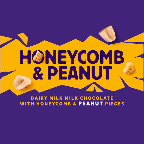 Cadbury Dairy Milk Honeycomb & Peanut Chocolate Block 100g