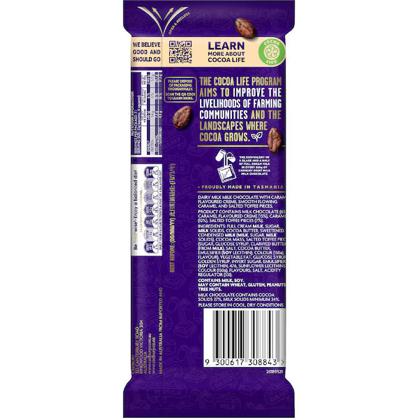 Cadbury Dairy Milk Slices Sticky Toffee Chocolate Block 178g