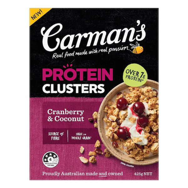 Carman's Protein Clusters Cranberry & Coconut 425g