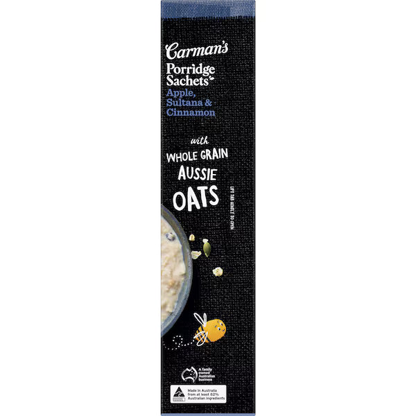 Carman's Porridge Apple Sultana & Cinnamon X 8 Sachets 320g